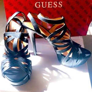 Barely worn Guess “Oliane” platform sandal heels.